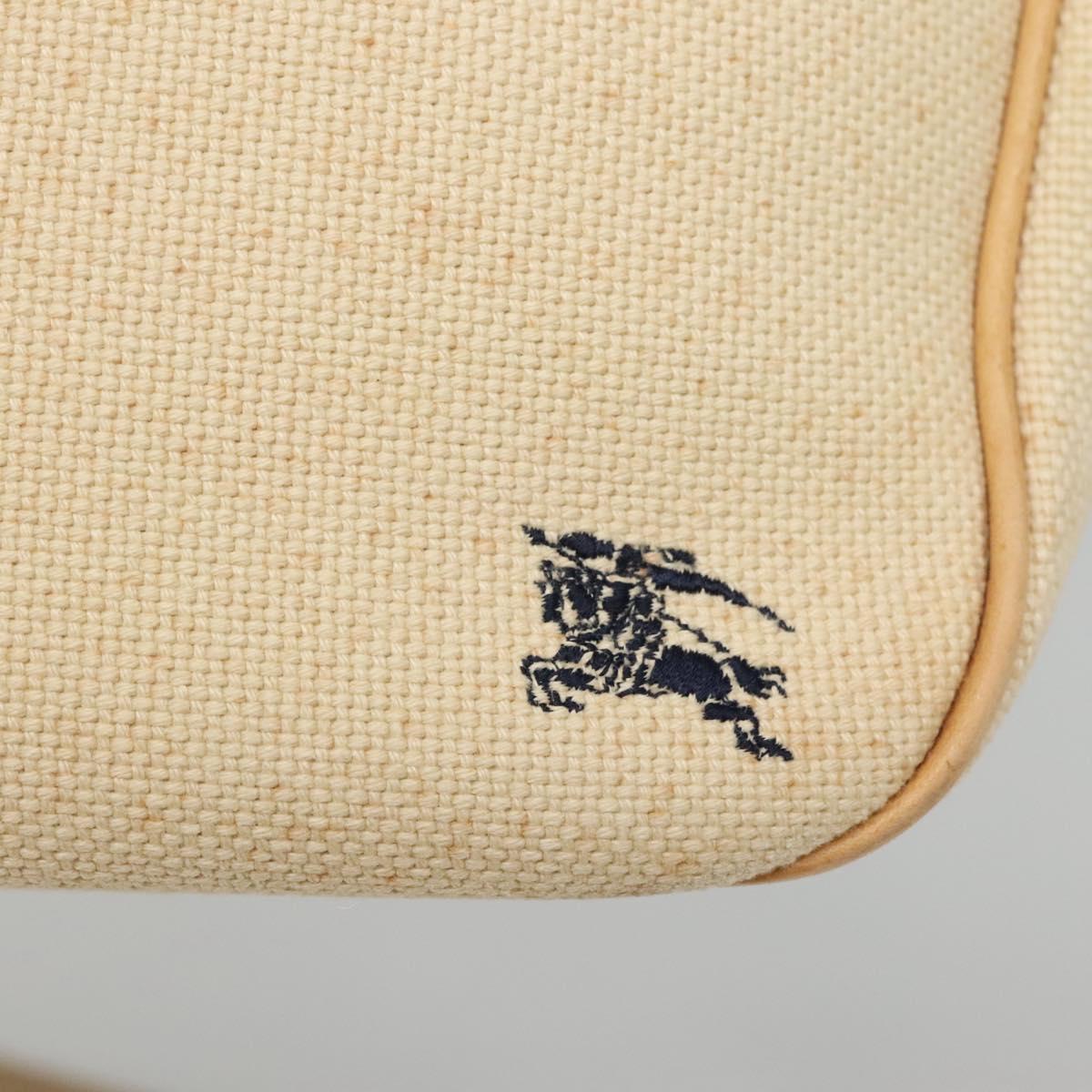 BURBERRY Blue Label Shoulder Bag Canvas Beige Auth ti2800
