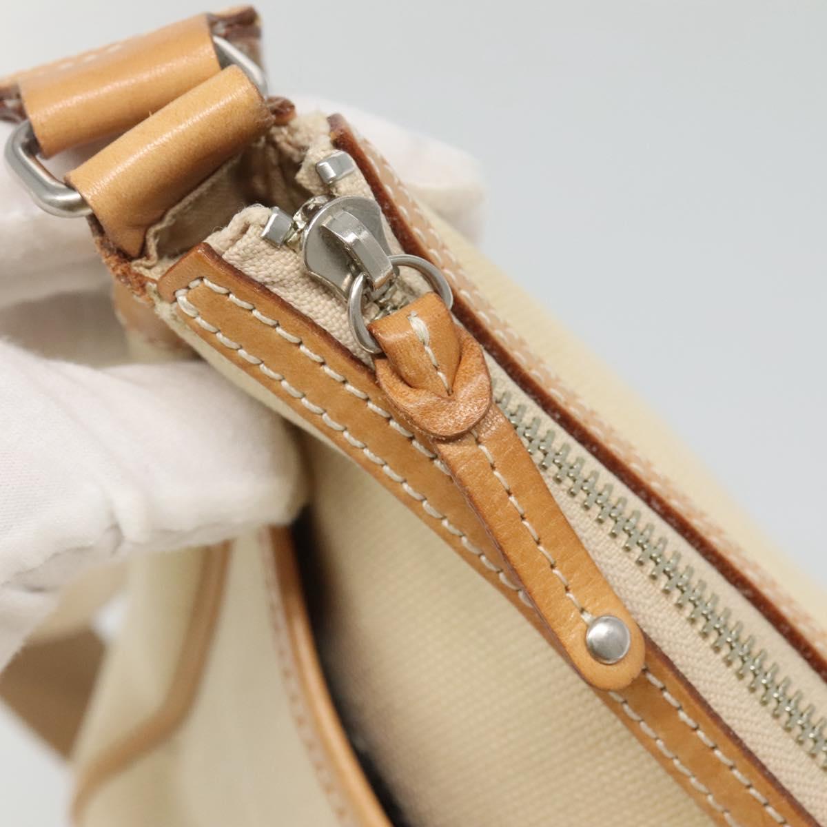 BURBERRY Blue Label Shoulder Bag Canvas Beige Auth ti2800