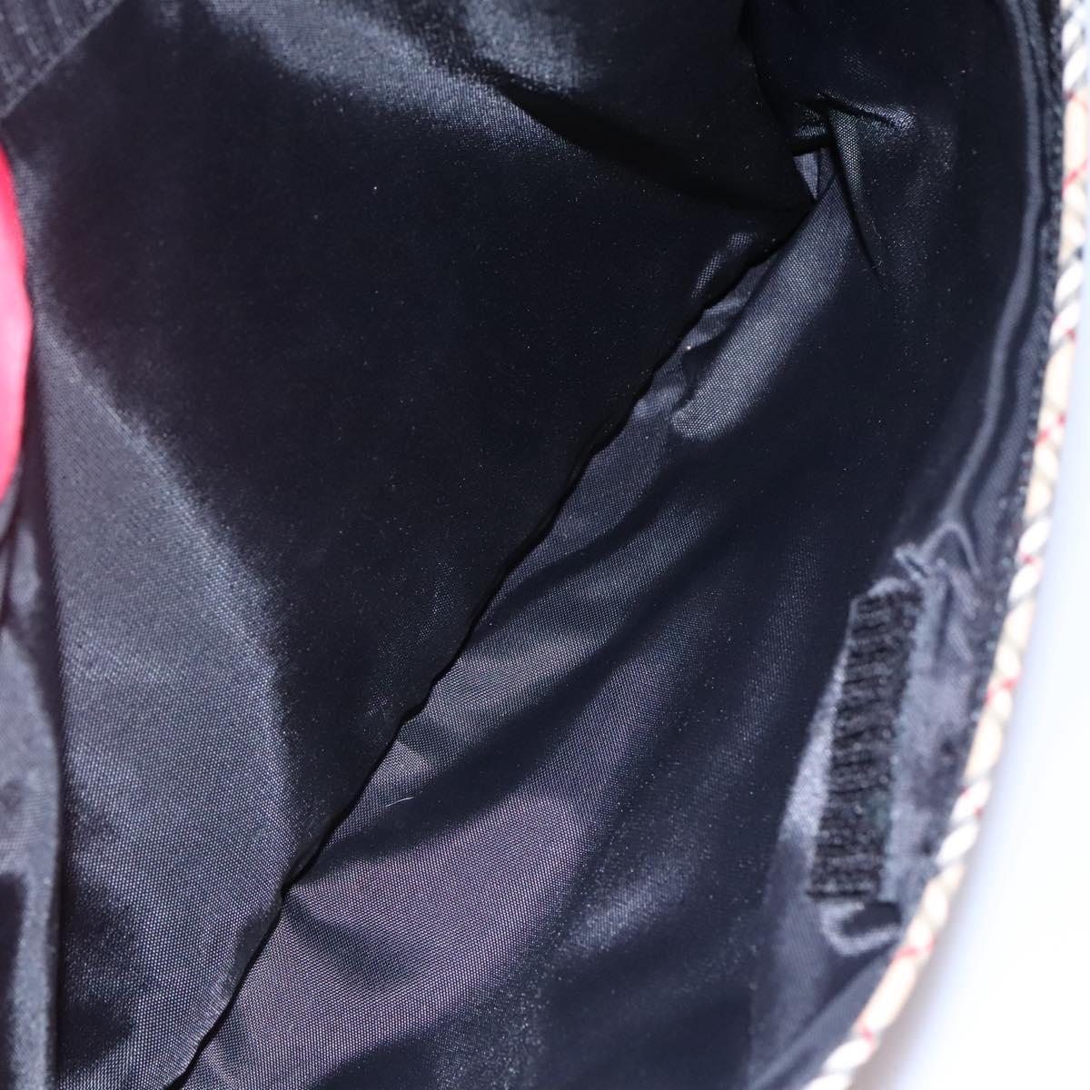 BURBERRY Tote Bag Nylon Red Auth ti2806