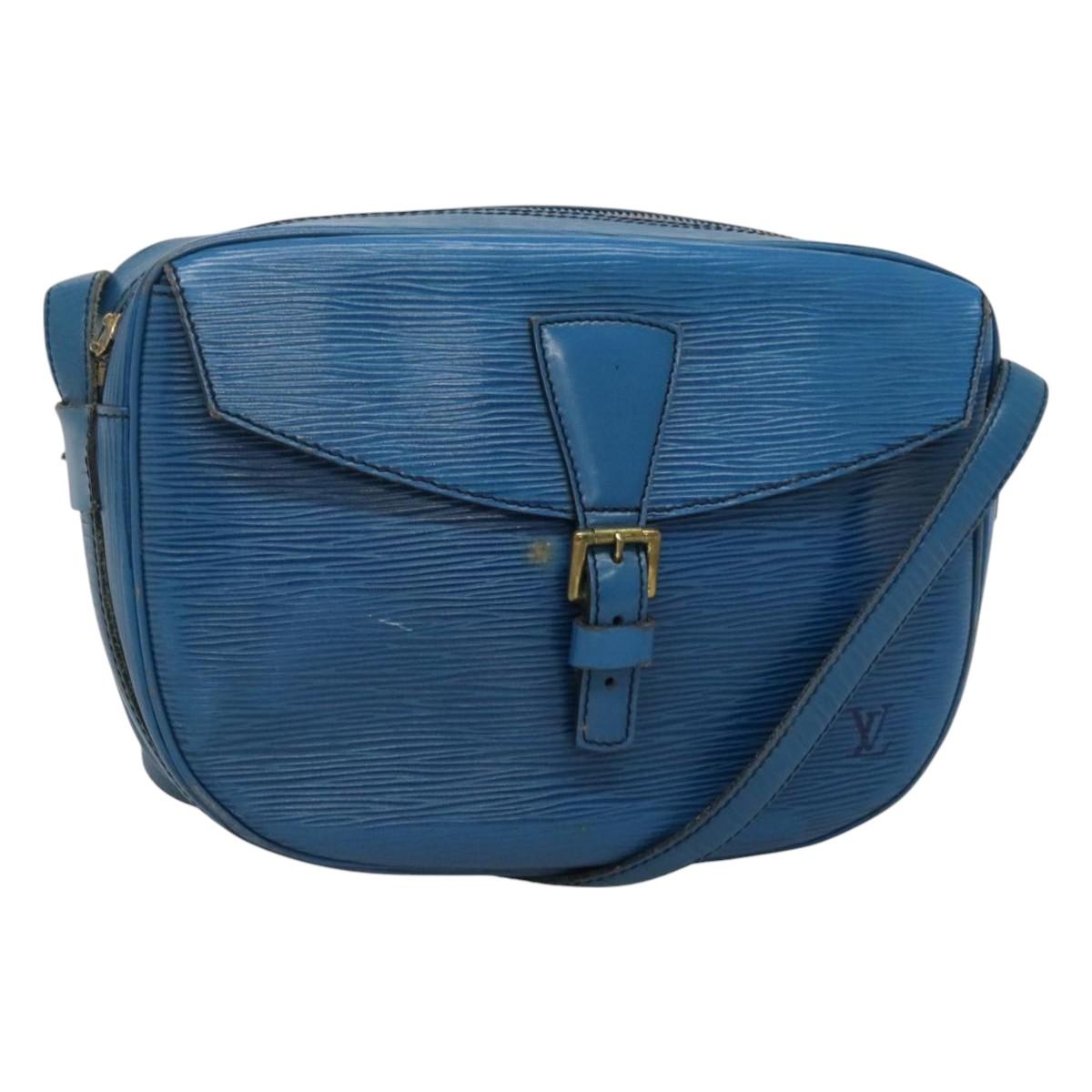 LOUIS VUITTON Epi June Feuille Shoulder Bag Blue M52155 LV Auth ti2813
