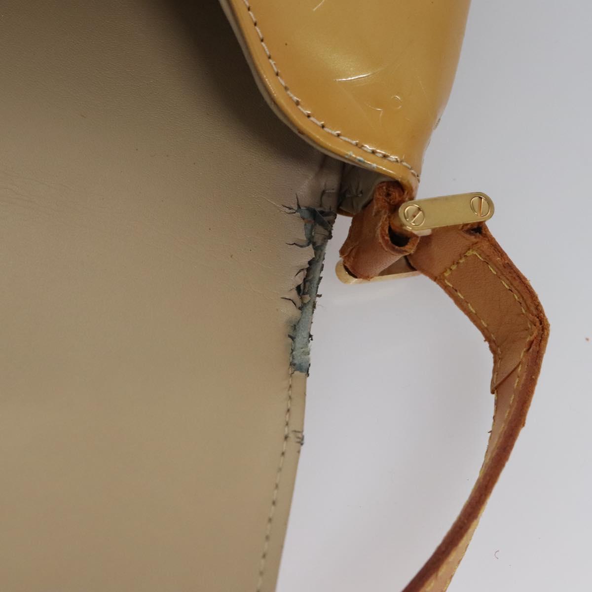 LOUIS VUITTON Monogram Vernis Thompson Street Bag Beige M91301 LV Auth ti2814