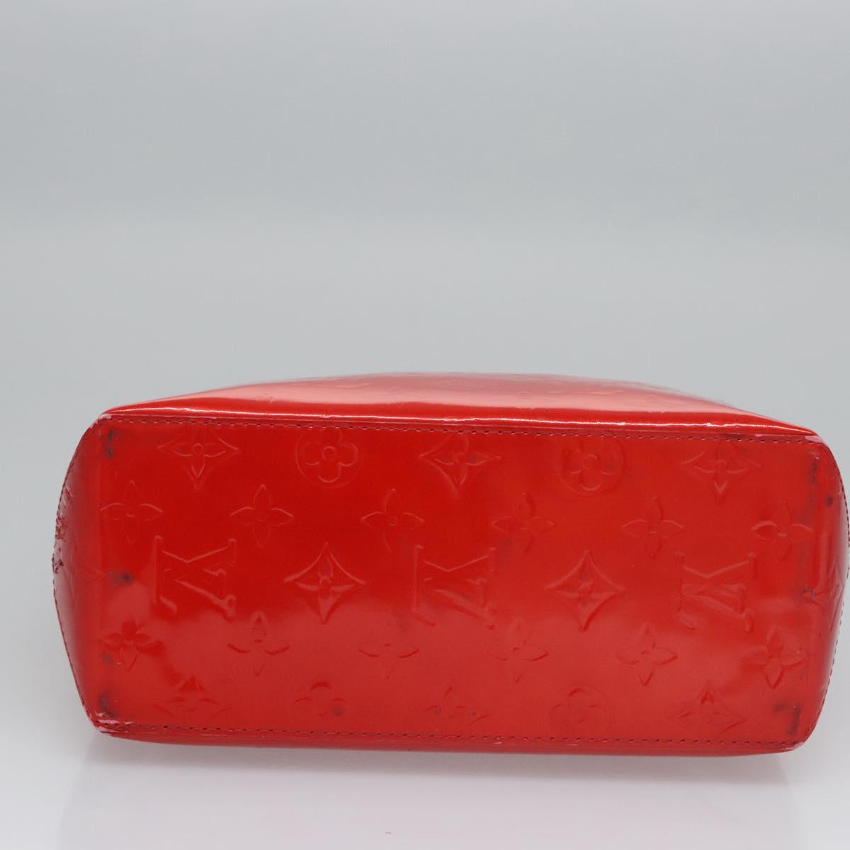 LOUIS VUITTON Monogram Vernis Reade PM Hand Bag Red Rouge M91088 LV Auth ti2815