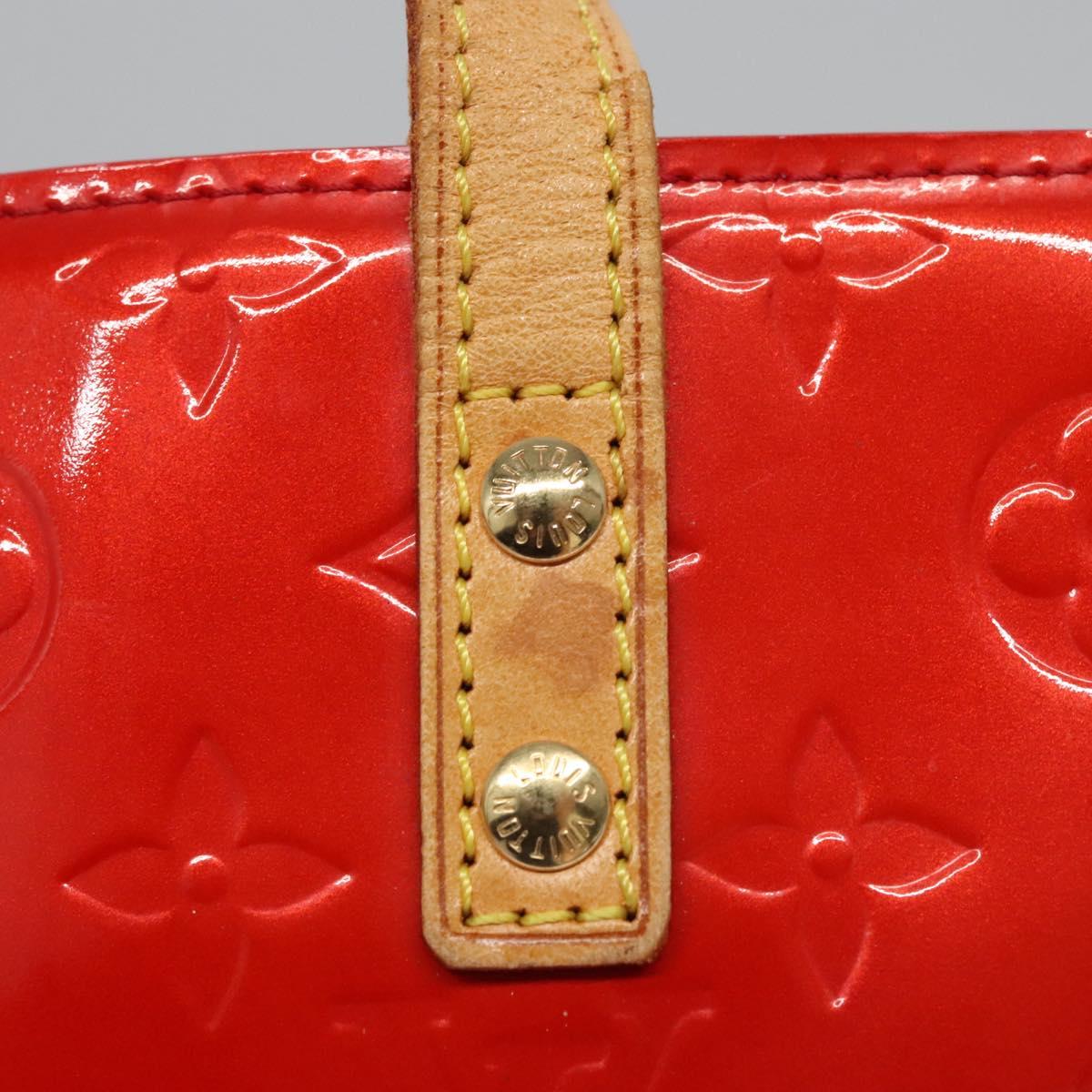 LOUIS VUITTON Monogram Vernis Reade PM Hand Bag Red Rouge M91088 LV Auth ti2815