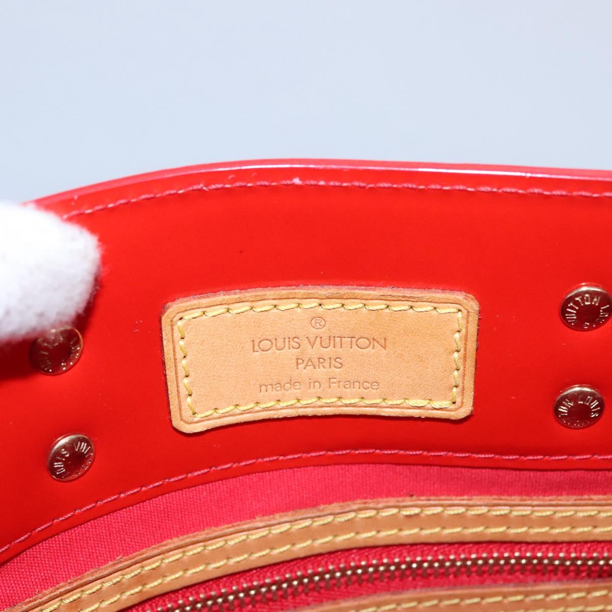 LOUIS VUITTON Monogram Vernis Reade PM Hand Bag Red Rouge M91088 LV Auth ti2815