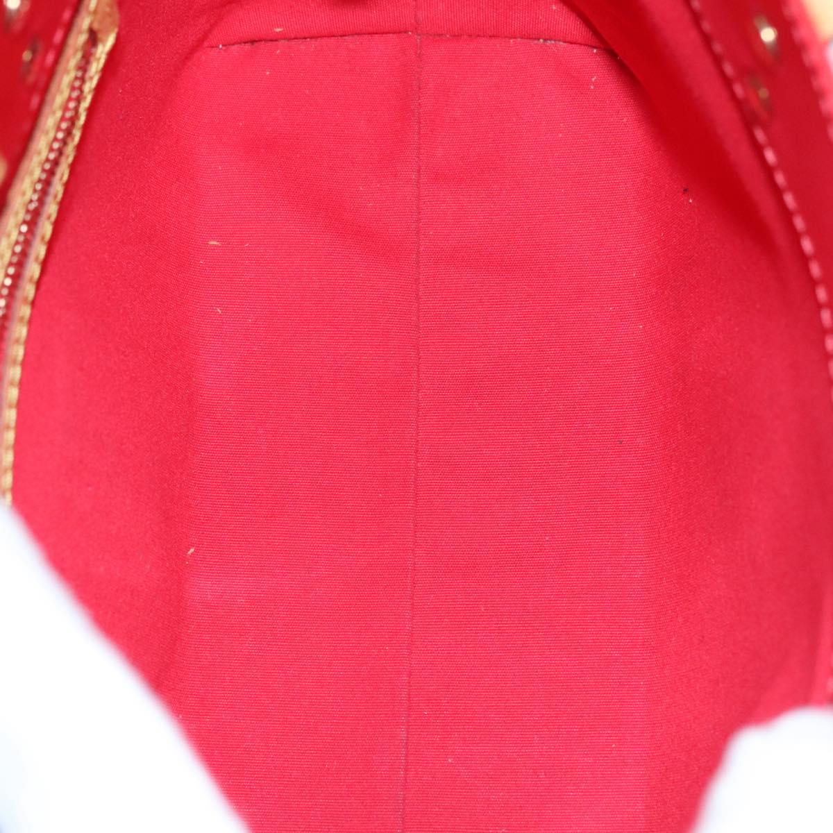 LOUIS VUITTON Monogram Vernis Reade PM Hand Bag Red Rouge M91088 LV Auth ti2815