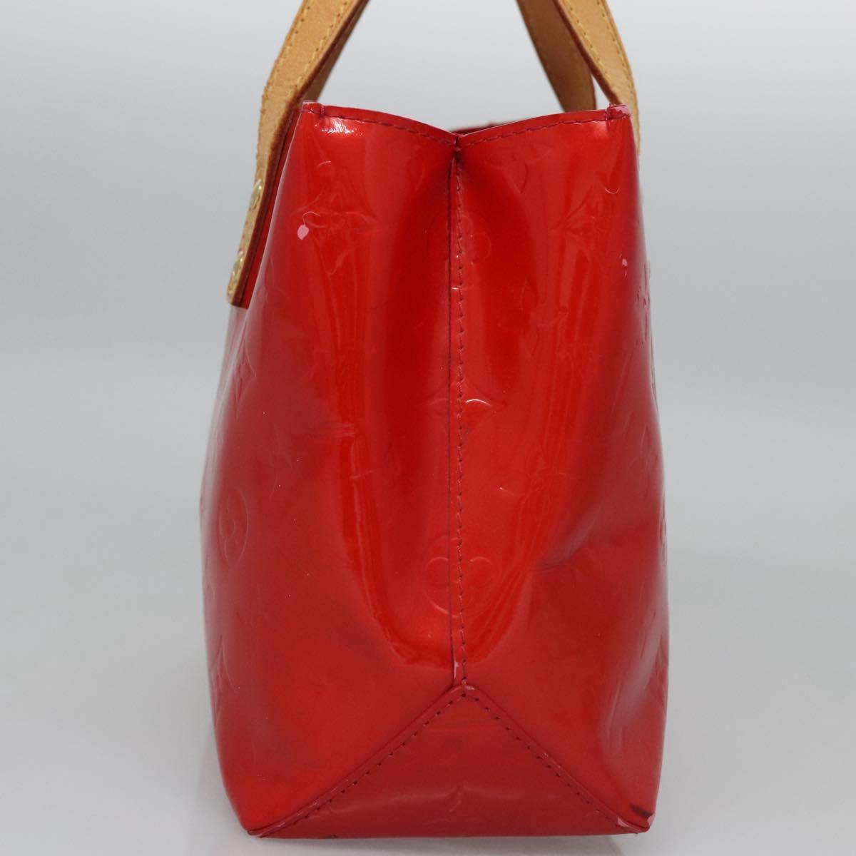 LOUIS VUITTON Monogram Vernis Reade PM Hand Bag Red Rouge M91088 LV Auth ti2815