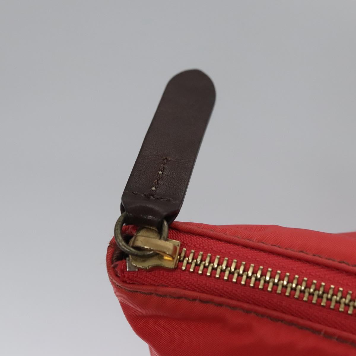 BURBERRY Blue Label Tote Bag Nylon Red Auth ti2825