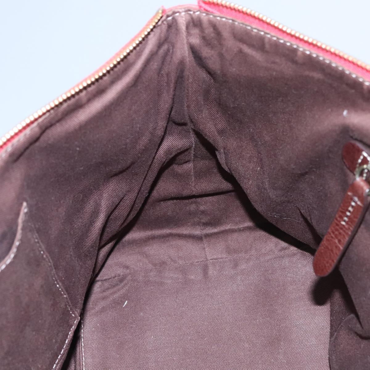 BURBERRY Blue Label Tote Bag Nylon Red Auth ti2825