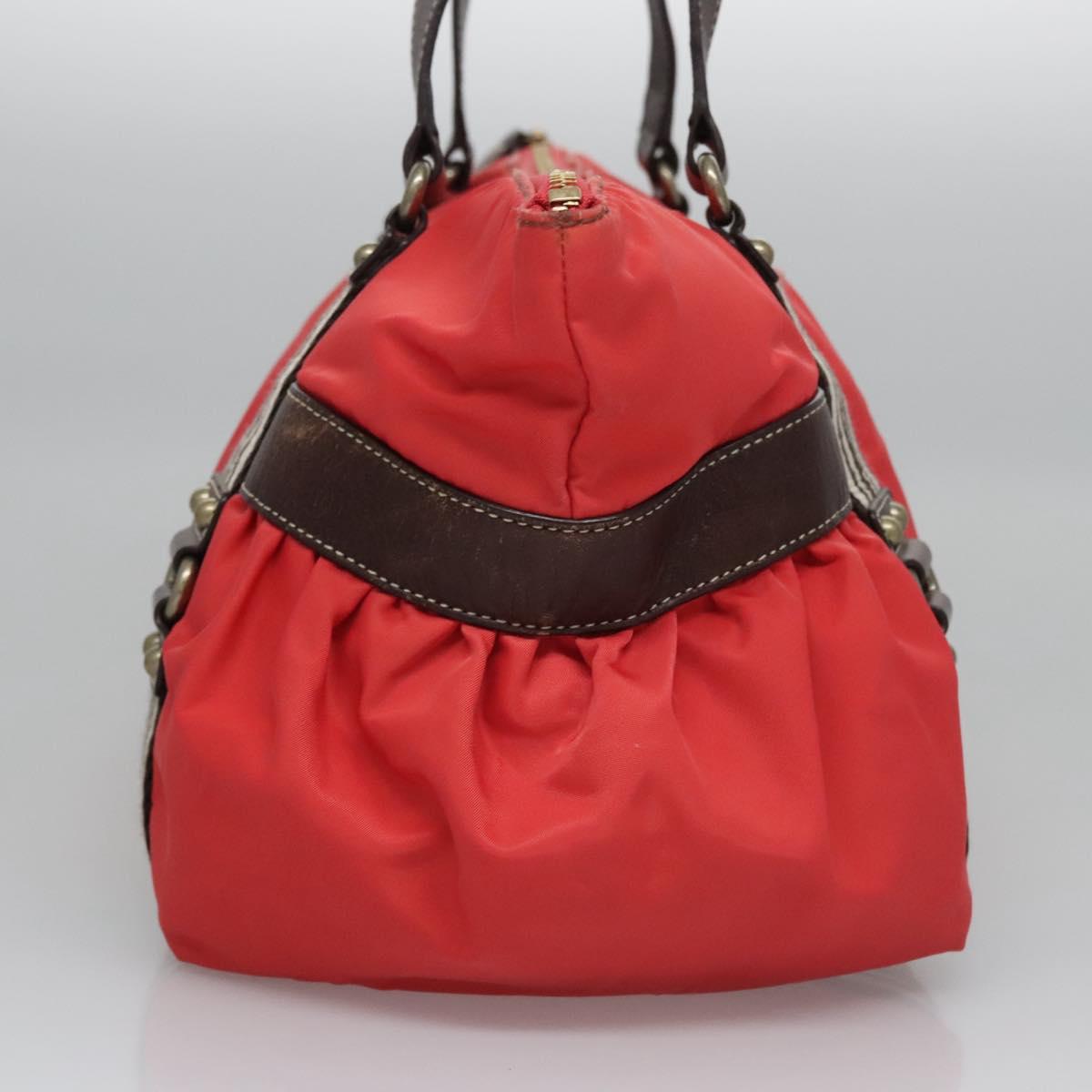 BURBERRY Blue Label Tote Bag Nylon Red Auth ti2825