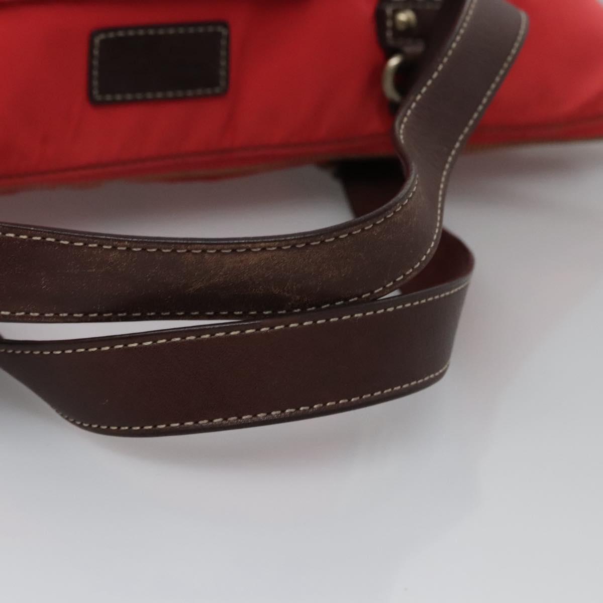 BURBERRY Blue Label Tote Bag Nylon Red Auth ti2825