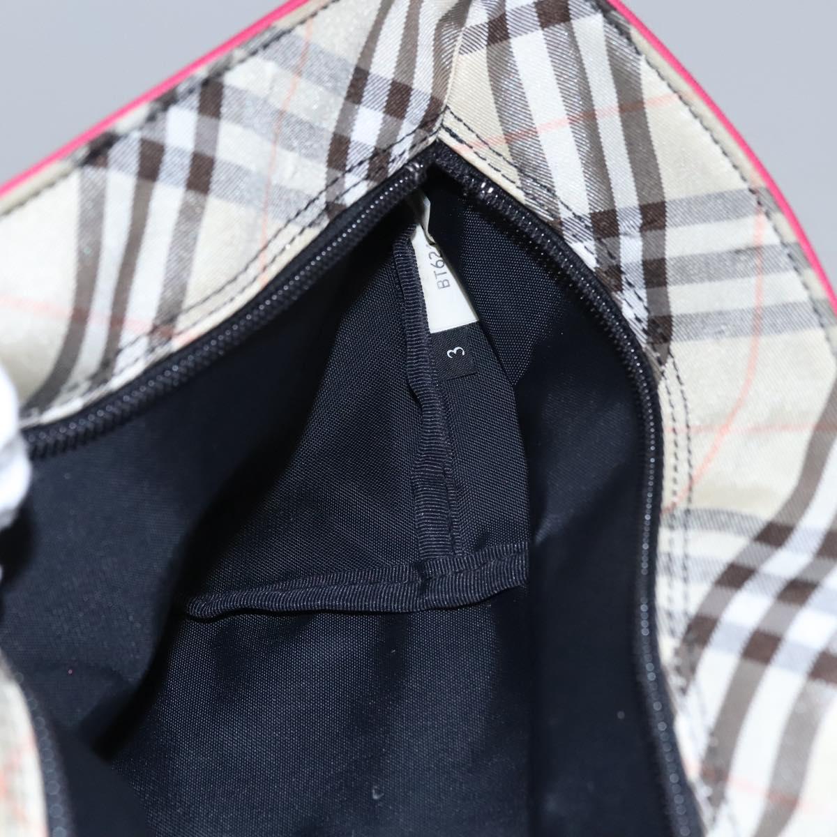 BURBERRY Blue Label Hand Bag Nylon Pink Auth ti2827