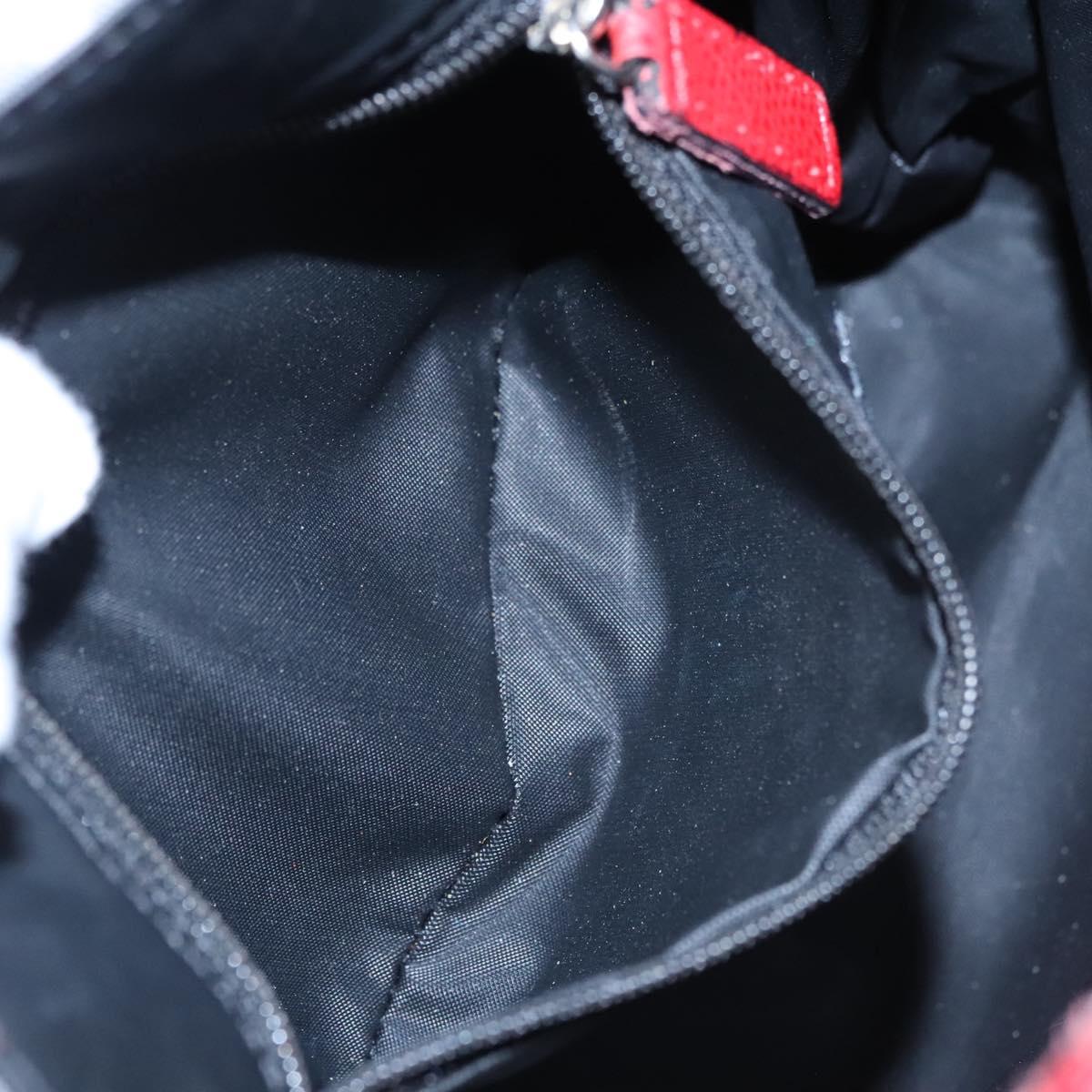 BURBERRY Nova Check Hand Bag Nylon Red Auth ti2831