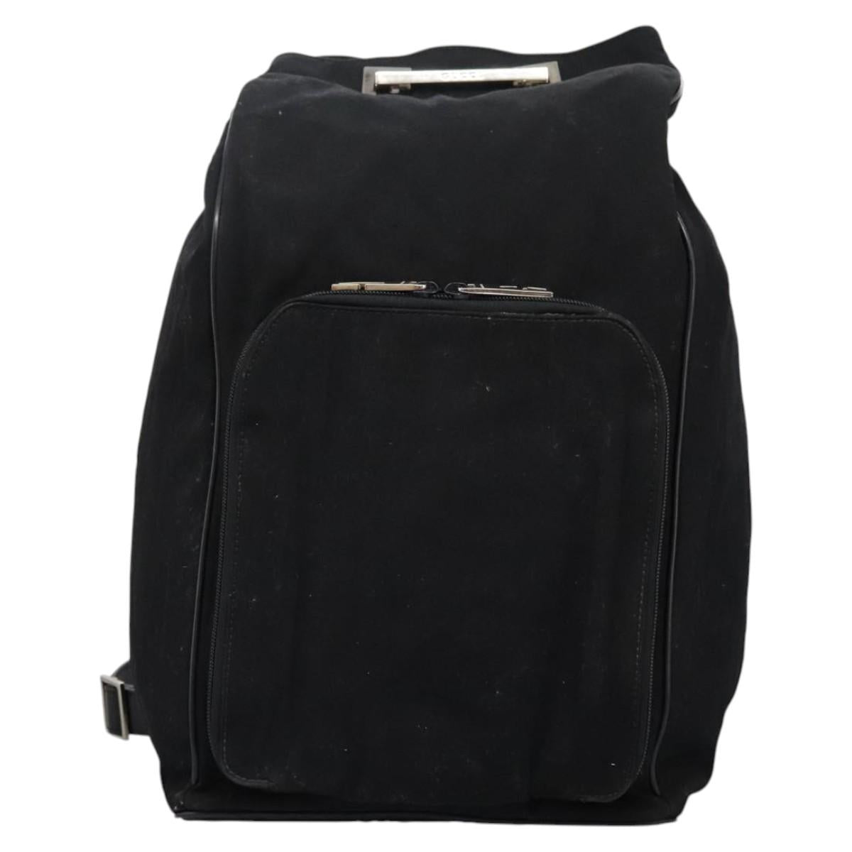 GUCCI Shoulder Bag Canvas Black Auth ti2843