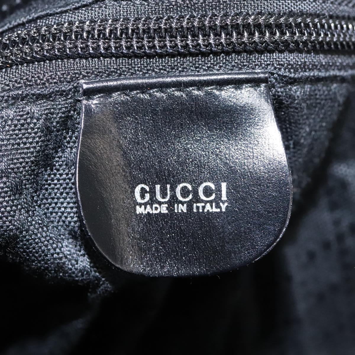 GUCCI Shoulder Bag Canvas Black Auth ti2843