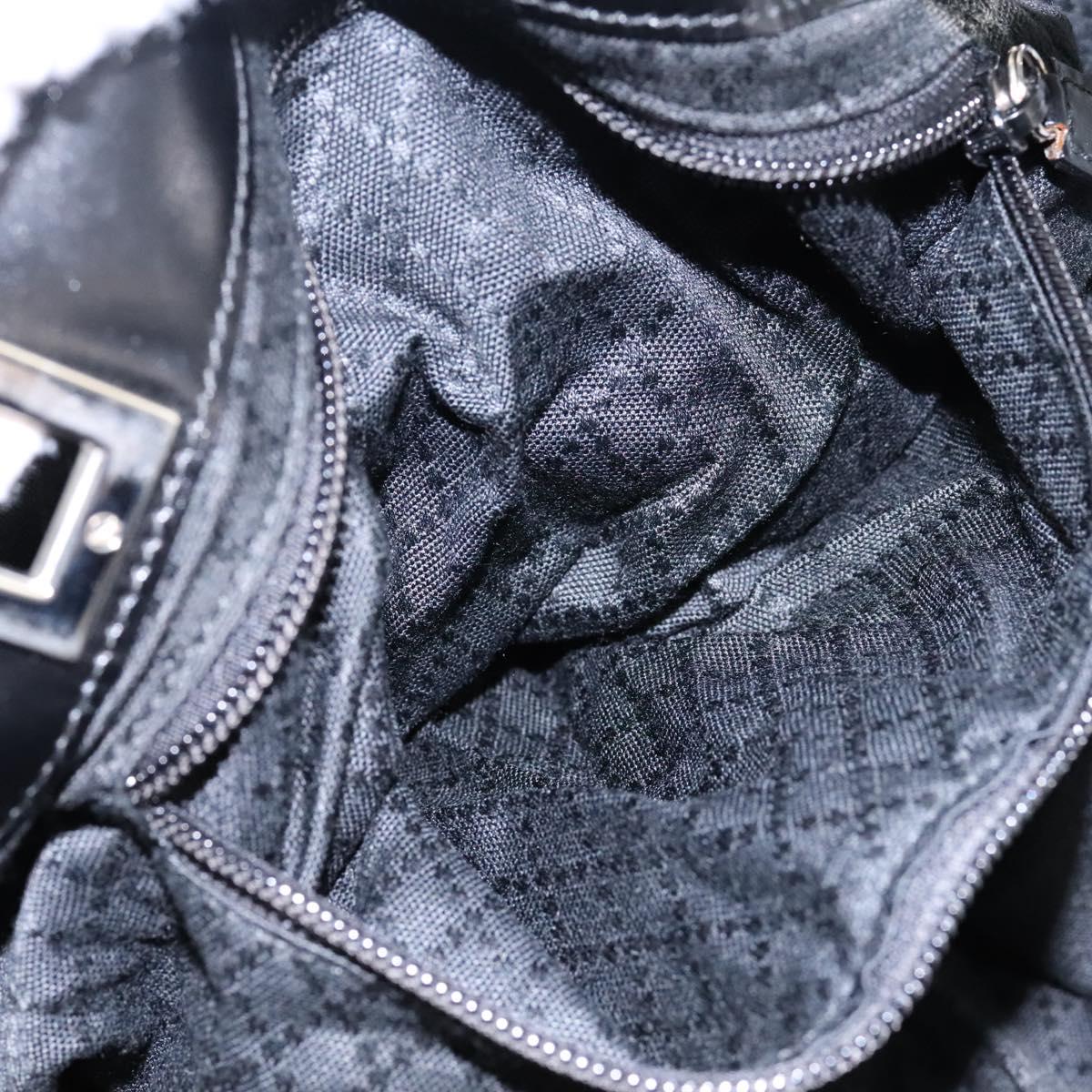 GUCCI Shoulder Bag Canvas Black Auth ti2843