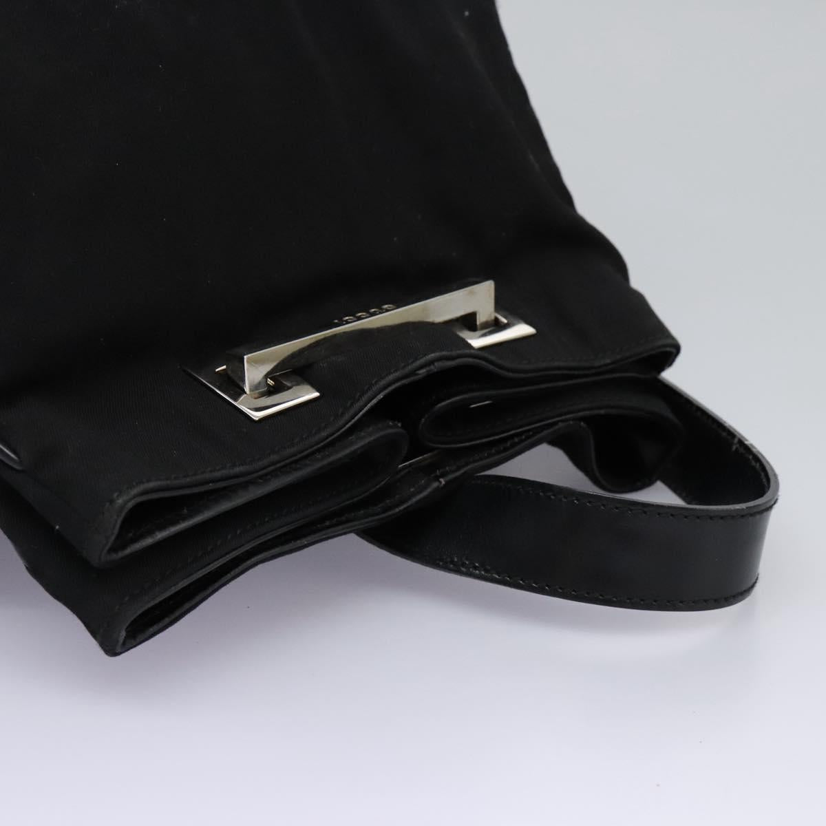 GUCCI Shoulder Bag Canvas Black Auth ti2843
