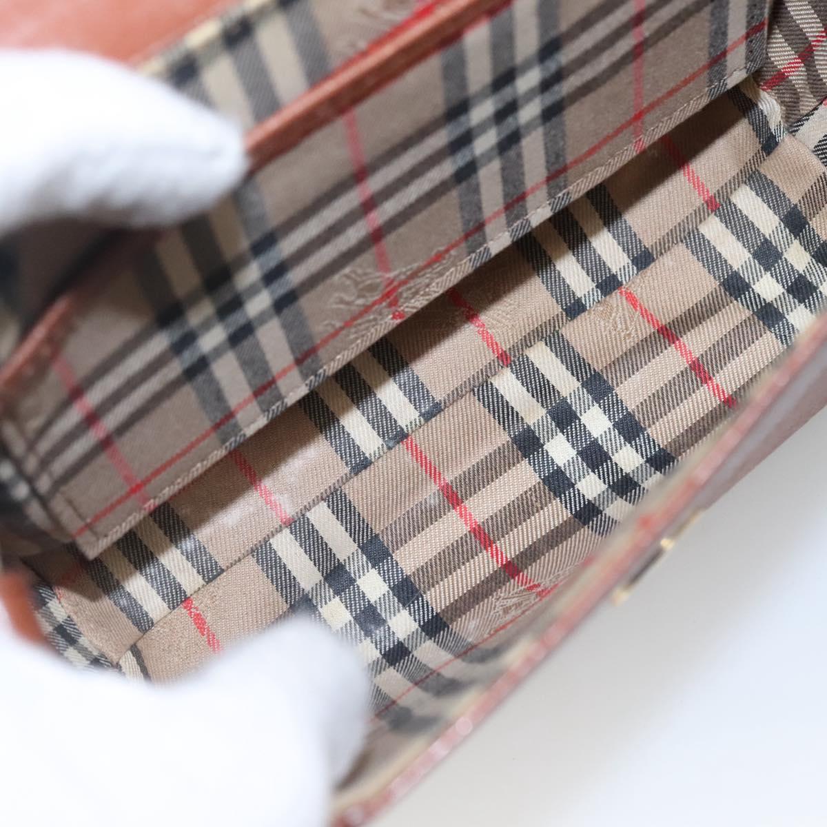 Burberrys Shoulder Bag Leather Brown Auth ti2845