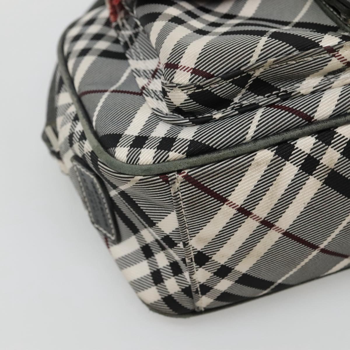 BURBERRY Nova Check Blue Label Shoulder Bag Nylon Black Auth ti2847