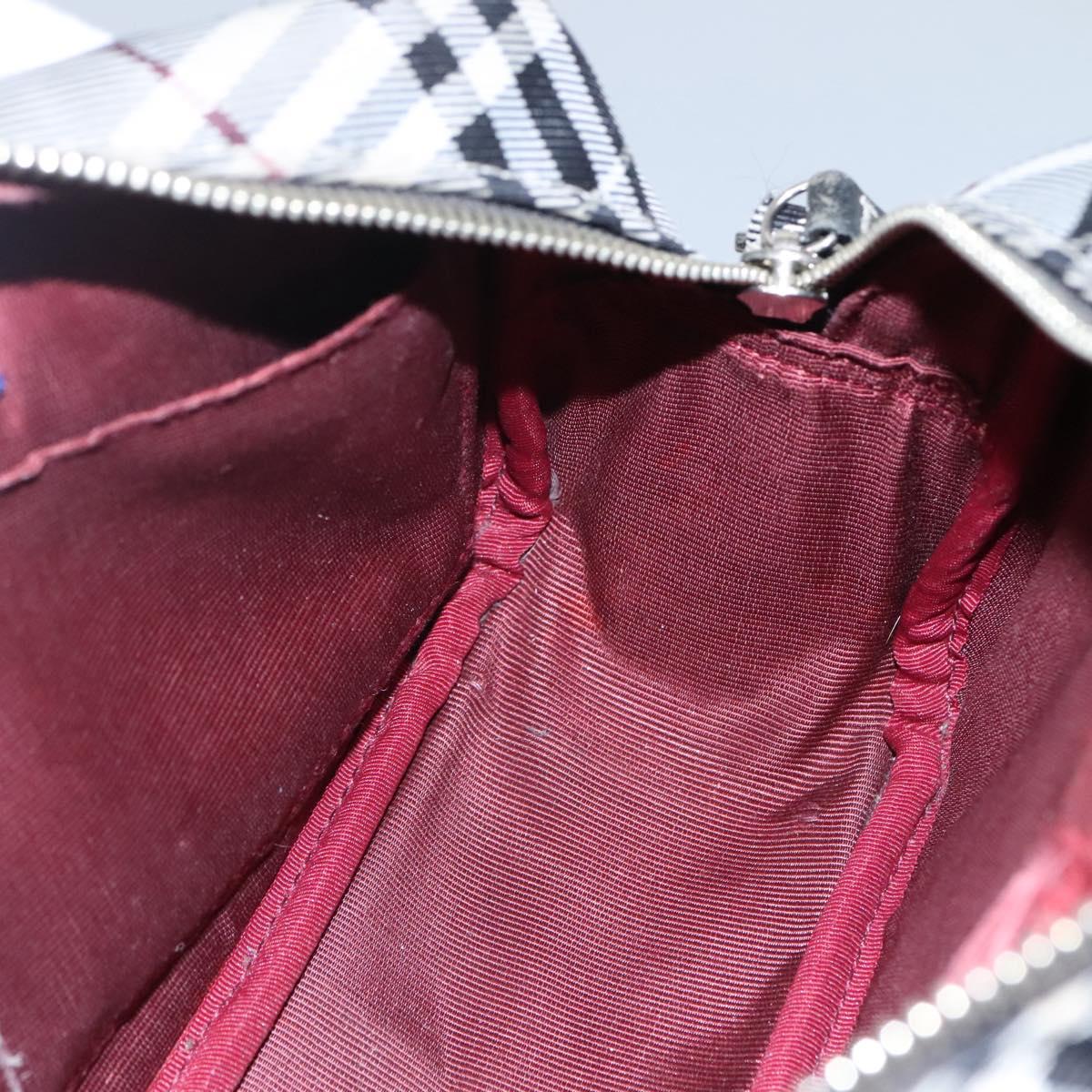 BURBERRY Nova Check Blue Label Shoulder Bag Nylon Black Auth ti2847