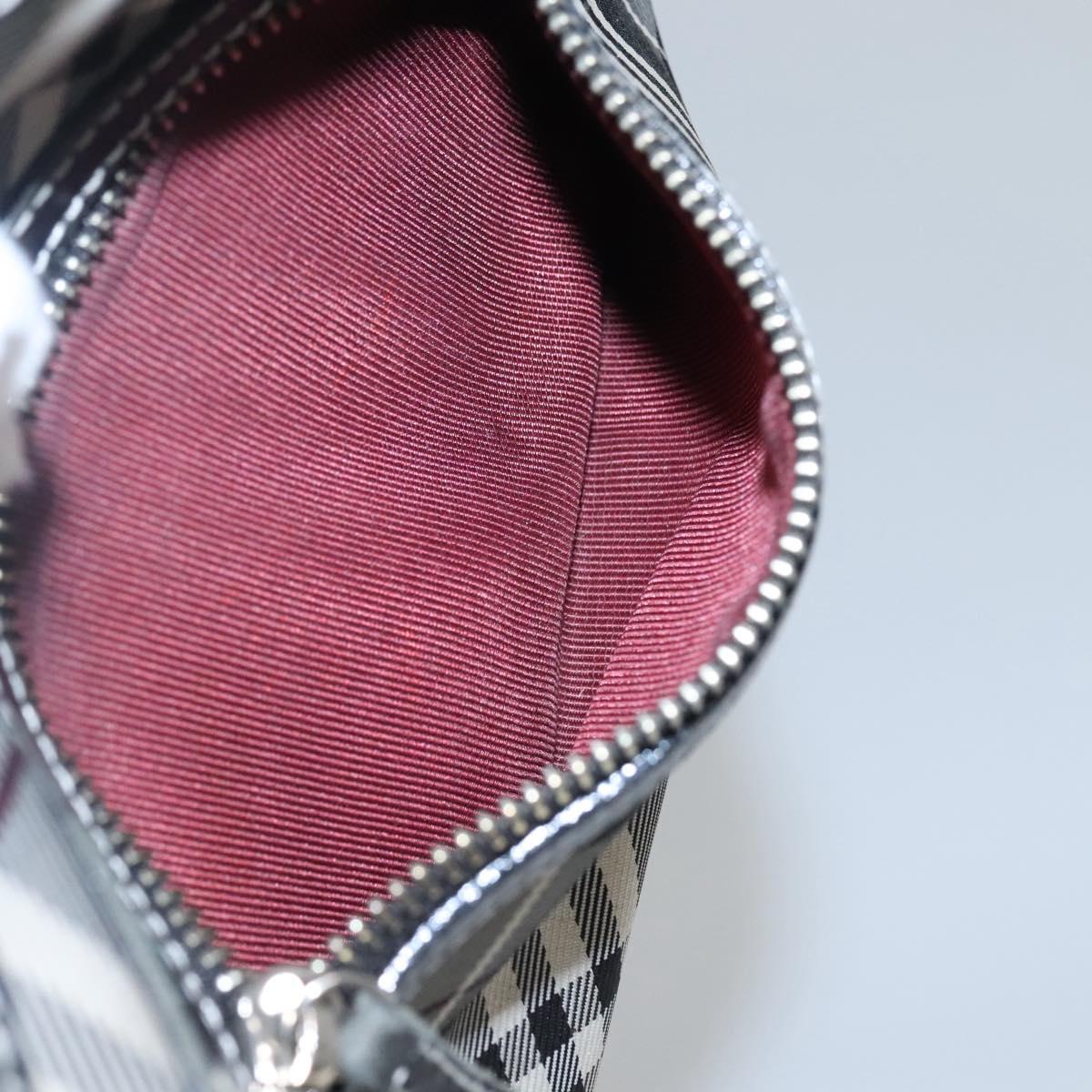 BURBERRY Nova Check Blue Label Shoulder Bag Nylon Black Auth ti2847