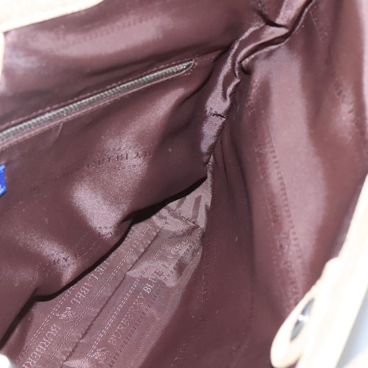 BURBERRY Blue Label Hand Bag Leather 2way Gold Auth ti2851