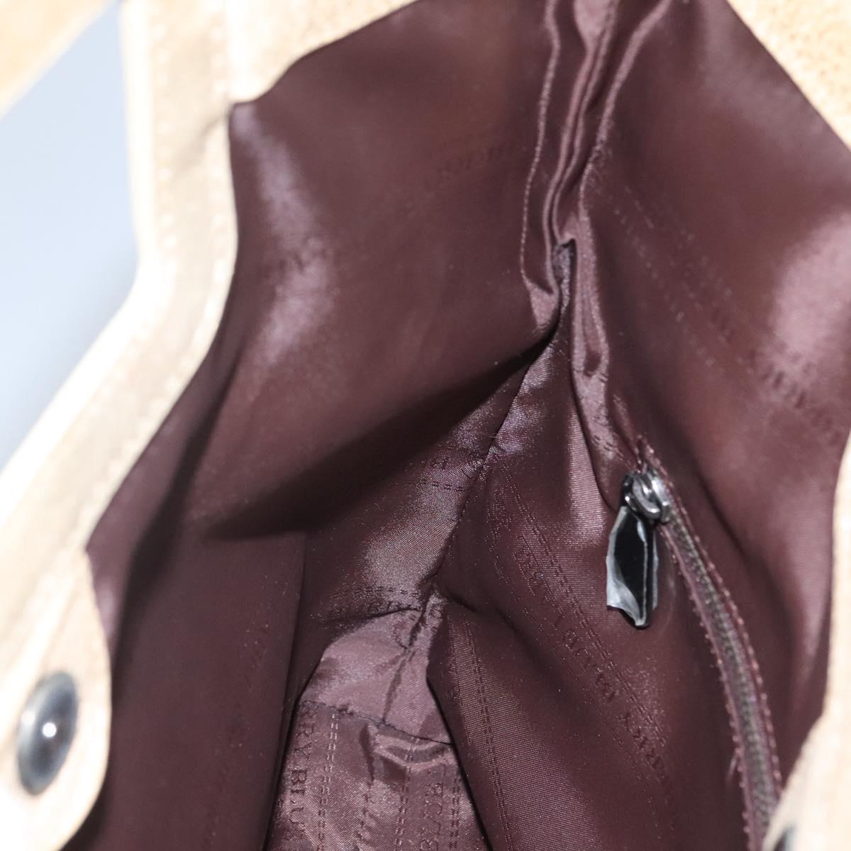 BURBERRY Blue Label Hand Bag Leather 2way Gold Auth ti2851