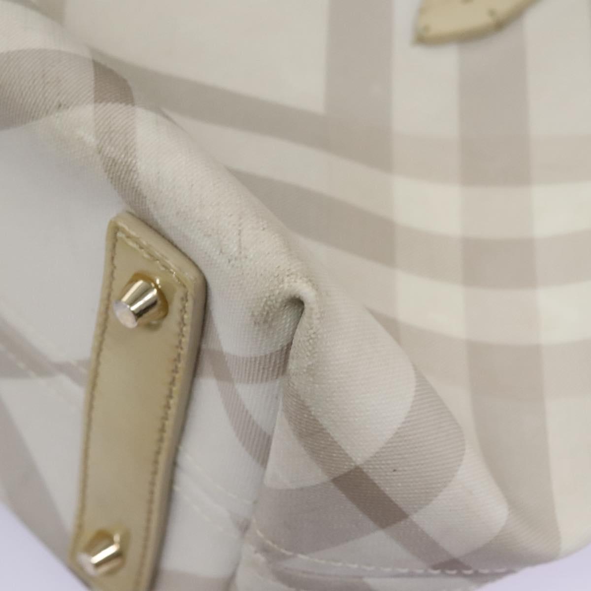 BURBERRY Nova Check Tote Bag PVC Beige Auth ti2855