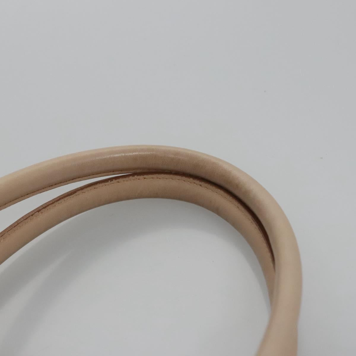 BURBERRY Hand Bag Canvas Beige Auth ti2859