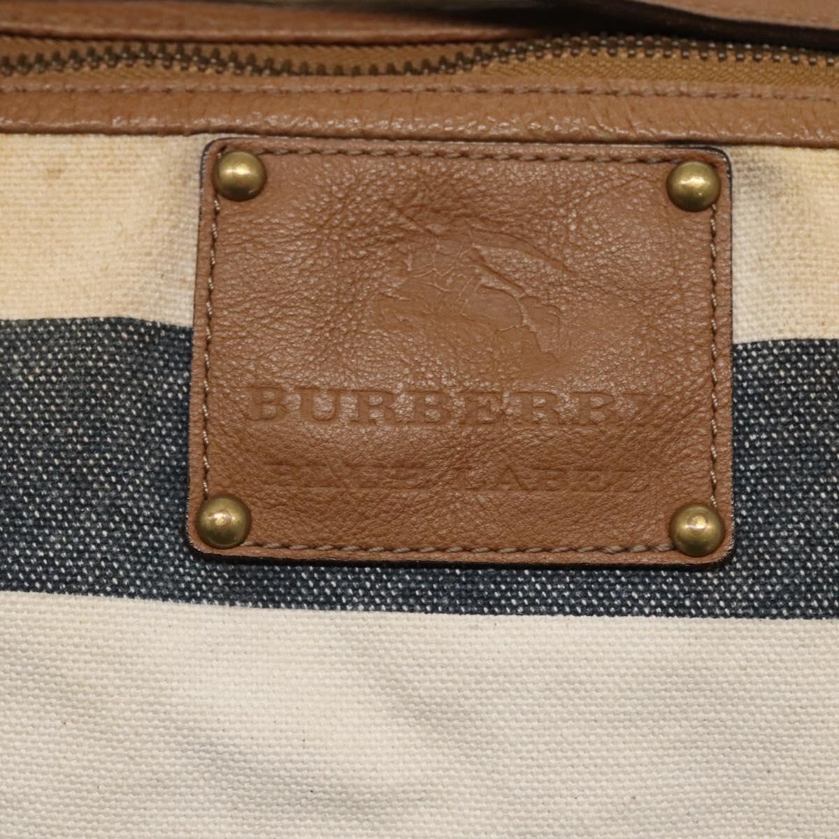 BURBERRY Blue Label Shoulder Bag Canvas Navy Auth ti2862