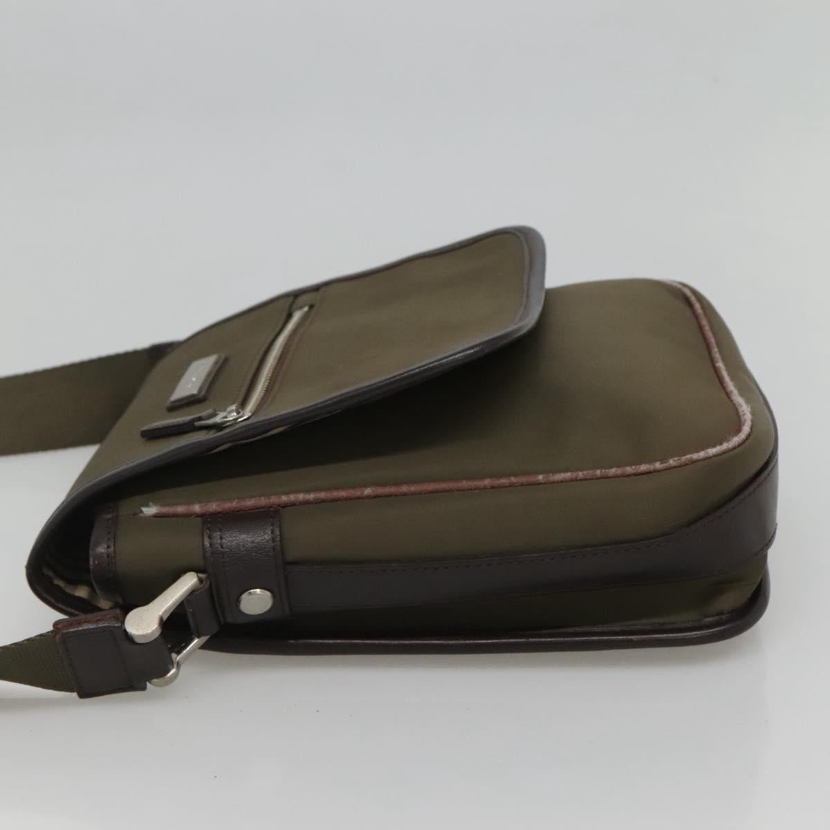 BURBERRY Shoulder Bag Nylon Khaki Auth ti2863