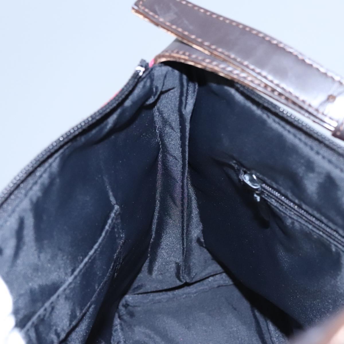 BURBERRY Nova Check Blue Label Shoulder Bag Nylon Pink Auth ti2865