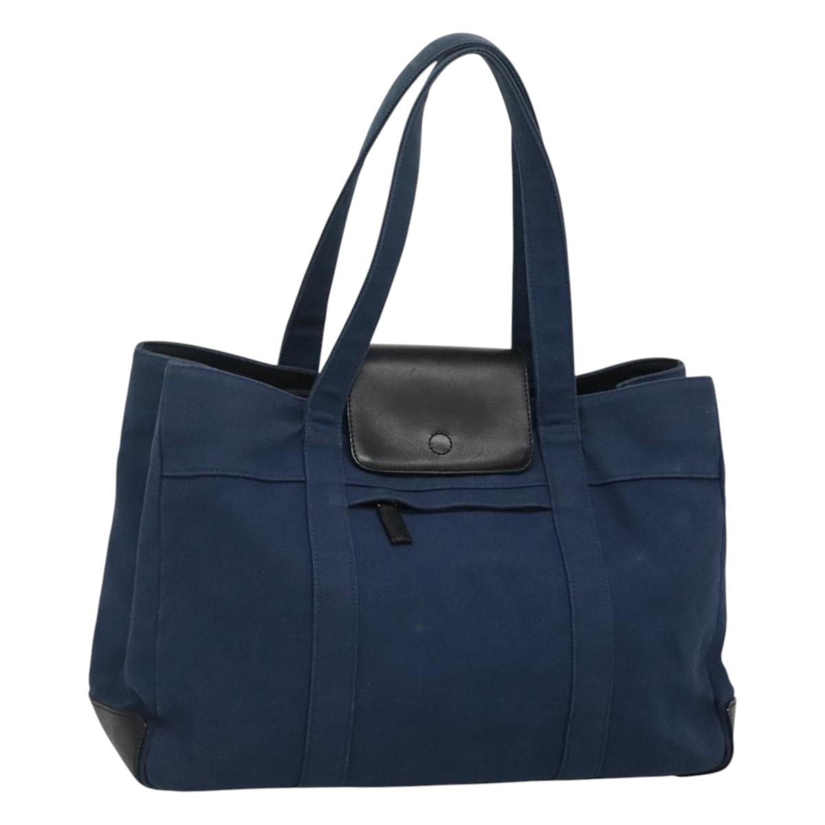 BURBERRY Blue Label Tote Bag Canvas Blue Auth ti2869