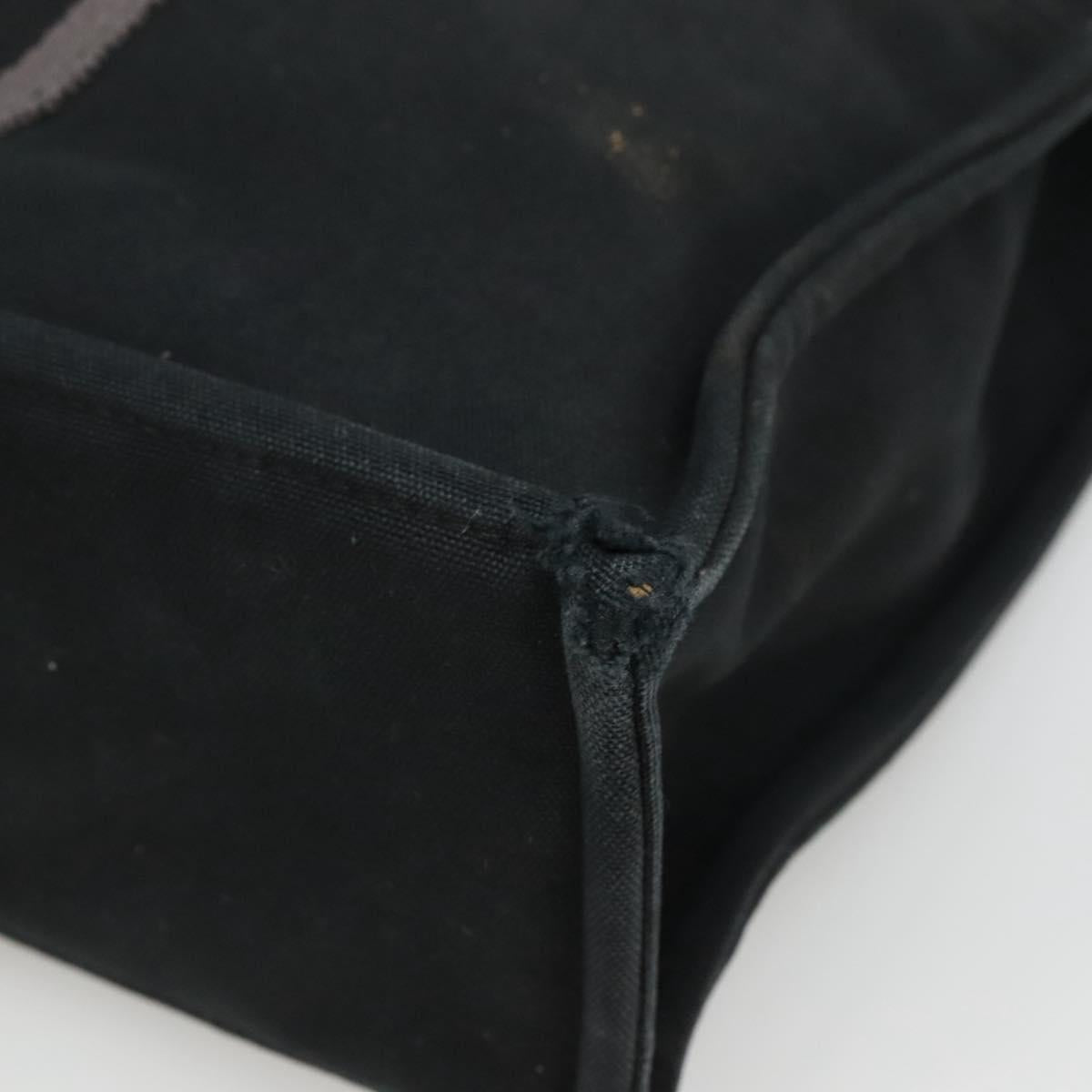 HERMES Fourre Tout MM Hand Bag Canvas Black Auth ti2873