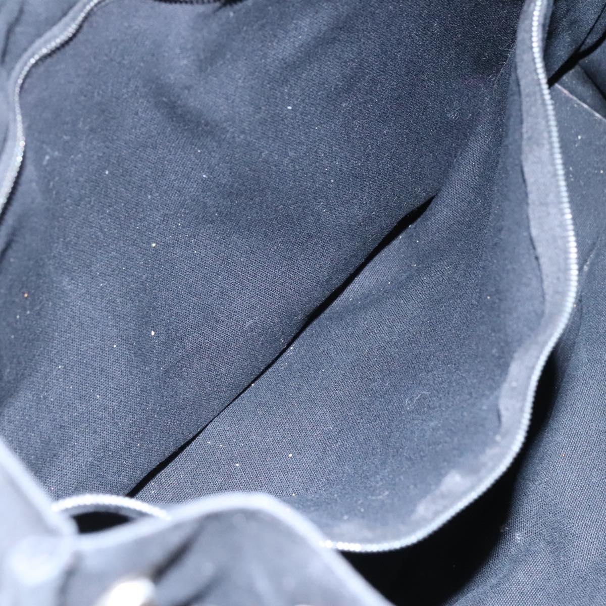 HERMES Fourre Tout MM Hand Bag Canvas Black Auth ti2873