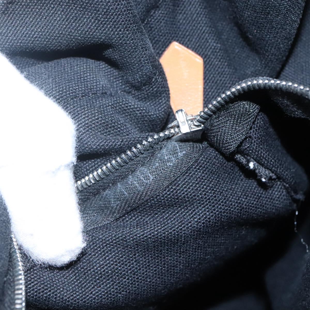 HERMES Fourre Tout MM Hand Bag Canvas Black Auth ti2873