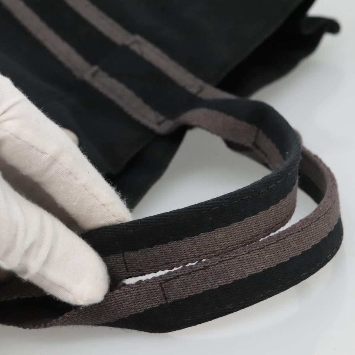 HERMES Fourre Tout MM Hand Bag Canvas Black Auth ti2873