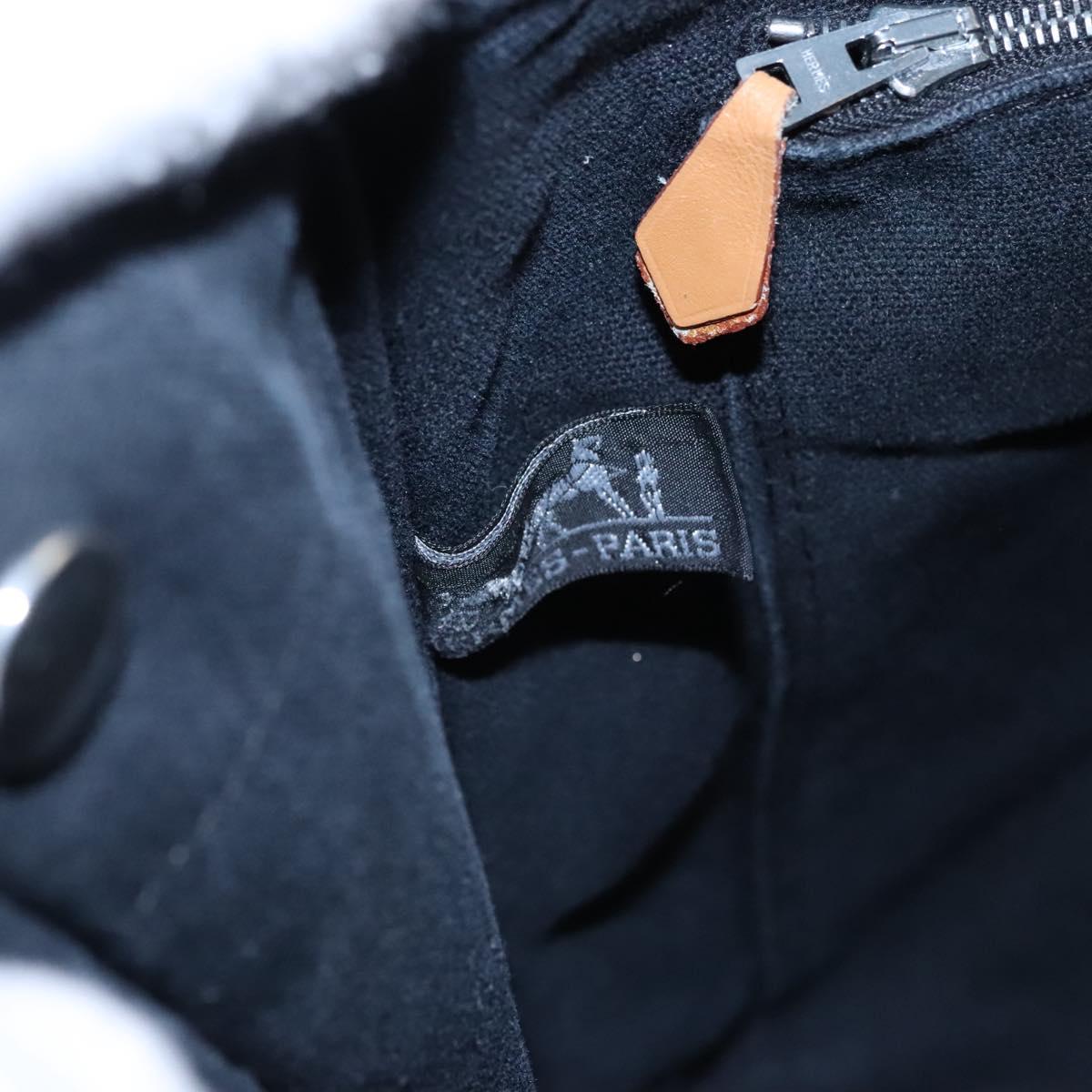 HERMES Fourre Tout MM Hand Bag Canvas Black Auth ti2874