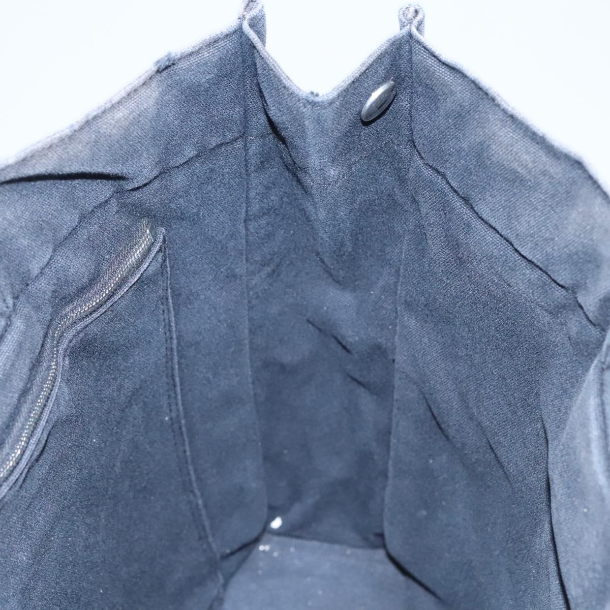 HERMES Fourre Tout MM Hand Bag Canvas Black Auth ti2874