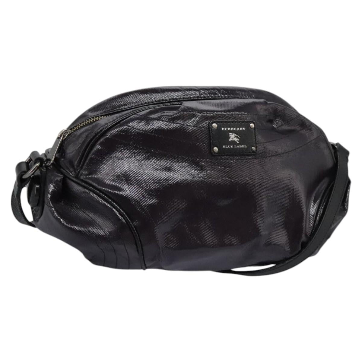 BURBERRY Blue Label Shoulder Bag Enamel Purple Auth ti2877