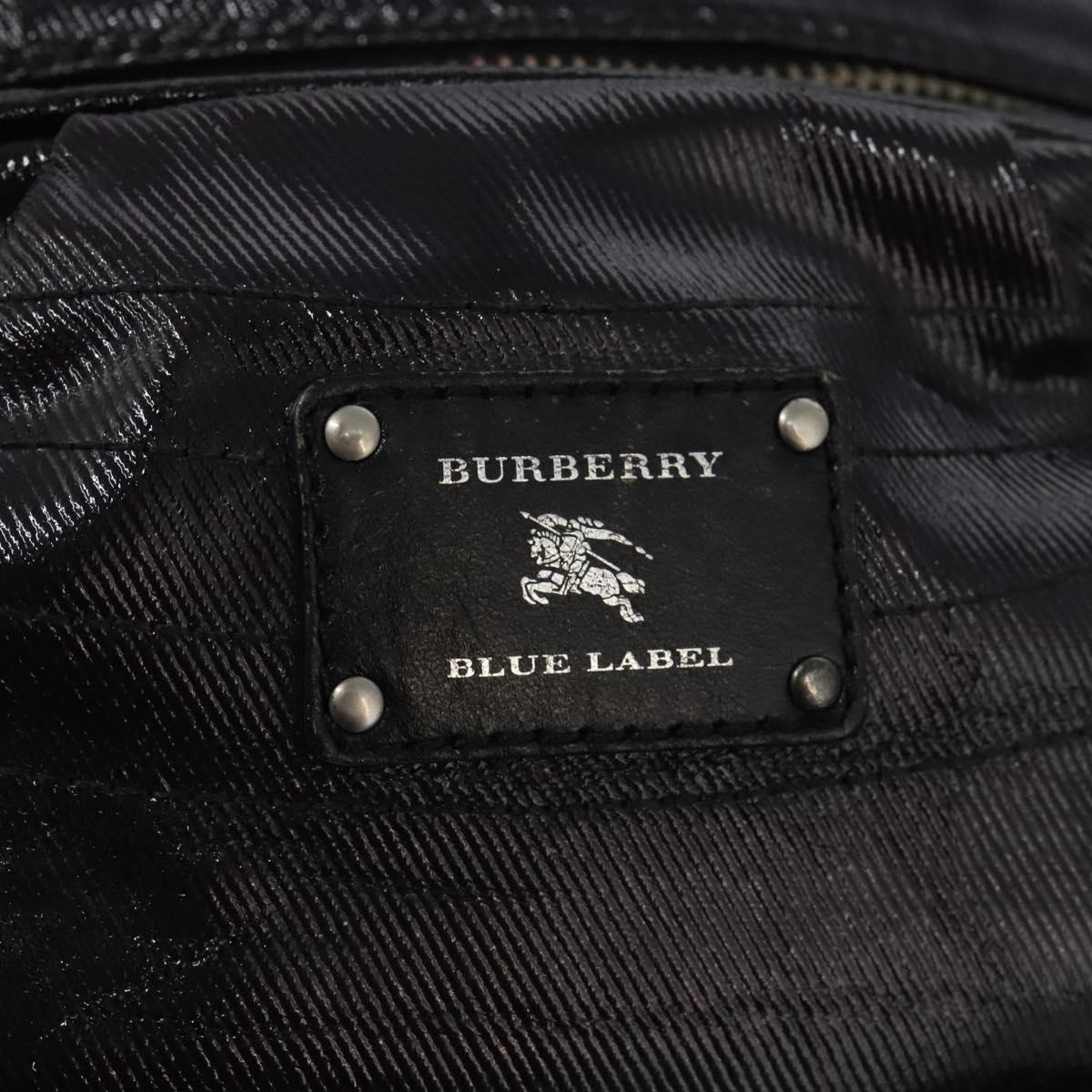 BURBERRY Blue Label Shoulder Bag Enamel Purple Auth ti2877