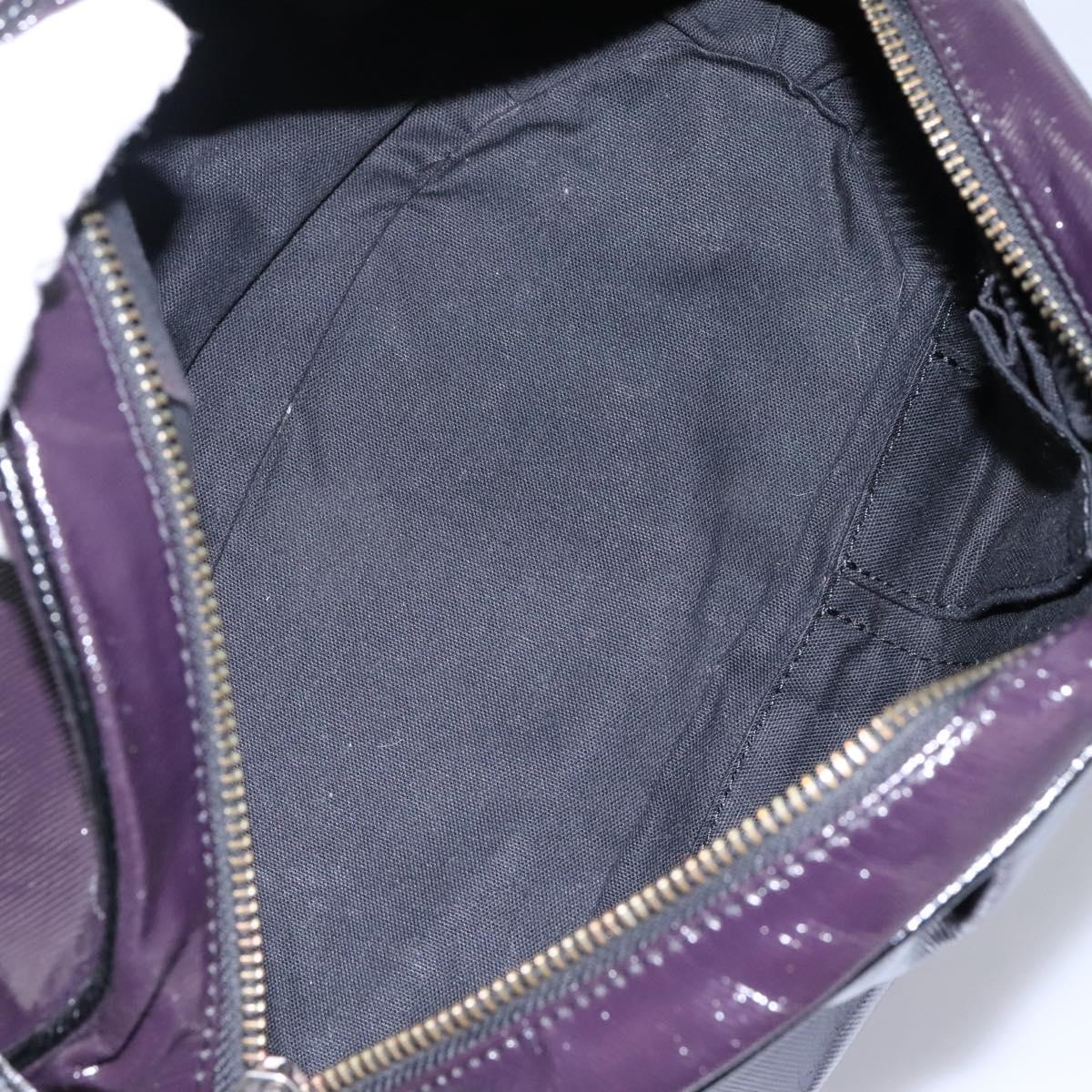 BURBERRY Blue Label Shoulder Bag Enamel Purple Auth ti2877