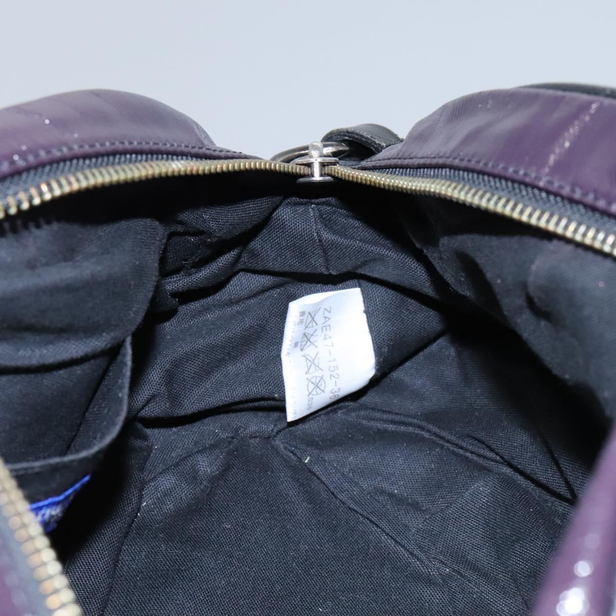 BURBERRY Blue Label Shoulder Bag Enamel Purple Auth ti2877