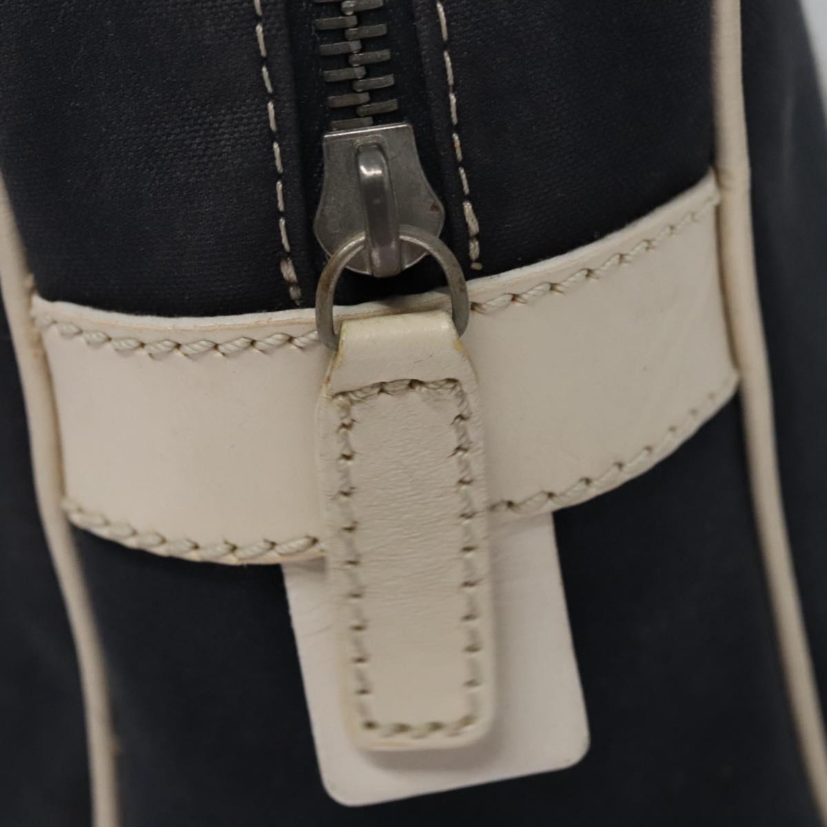 FENDI Hand Bag Canvas Navy Auth ti2885