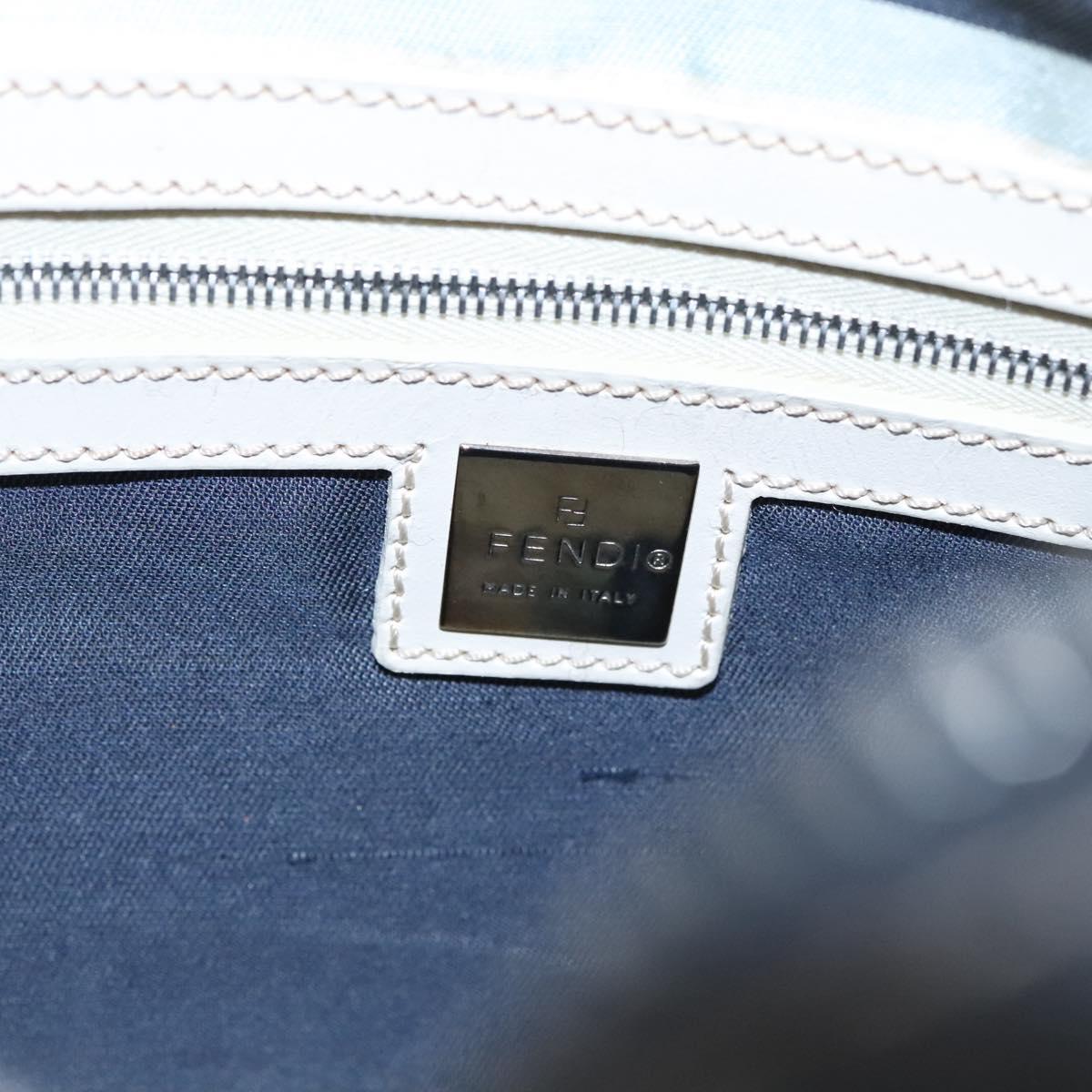 FENDI Hand Bag Canvas Navy Auth ti2885