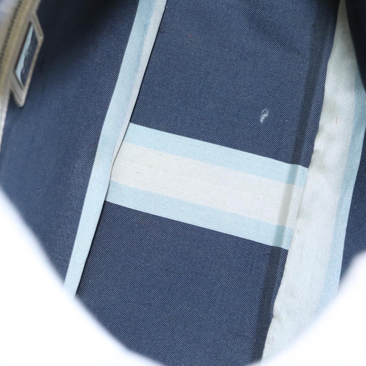 FENDI Hand Bag Canvas Navy Auth ti2885