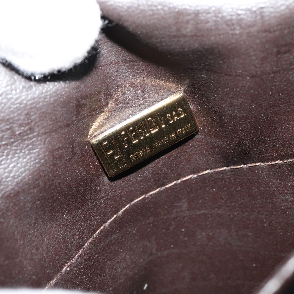 FENDI Zucchino Canvas Shoulder Bag Brown Auth ti2888