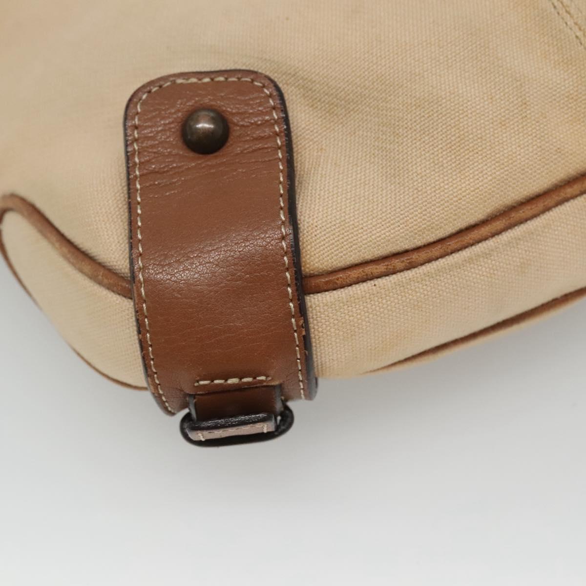 BURBERRY Blue Label Shoulder Bag Canvas Beige Auth ti2894