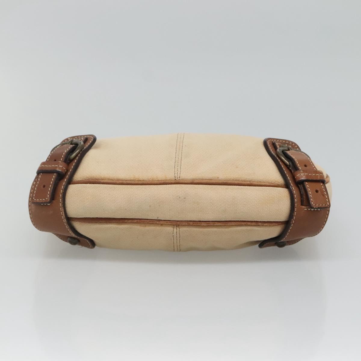 BURBERRY Blue Label Shoulder Bag Canvas Beige Auth ti2894