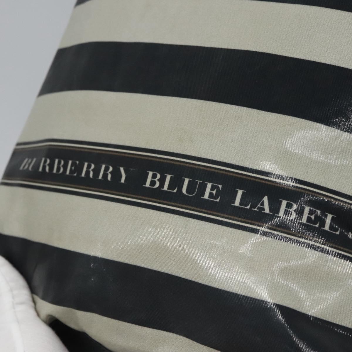 BURBERRY Blue Label Coated Canvas Black White Auth ti2895