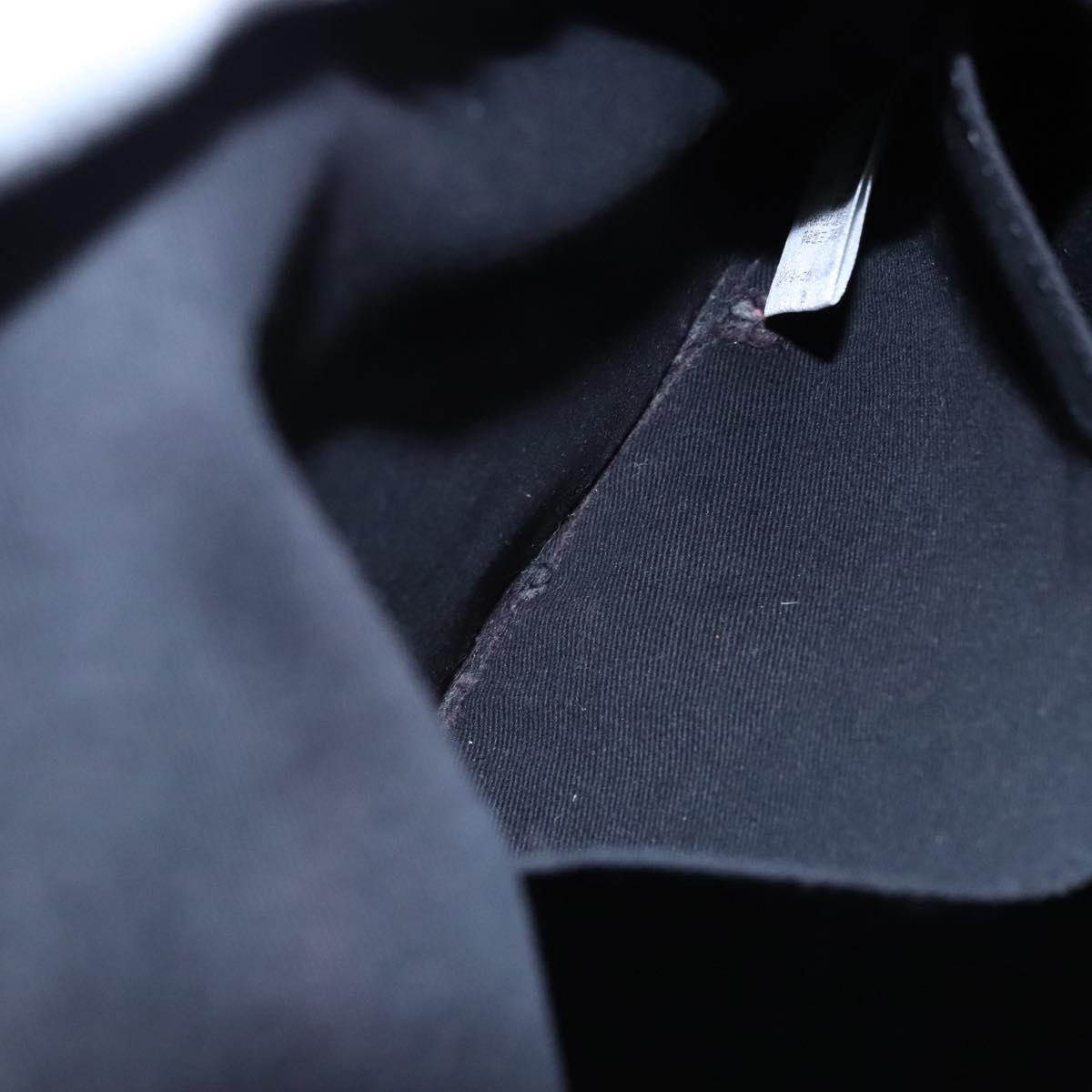 BURBERRY Blue Label Coated Canvas Black White Auth ti2895